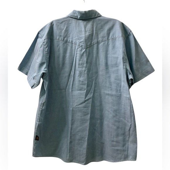 Howler Bros H Bar B Snapshirt in Blue and White Pinstripe - Picture 4 of 4